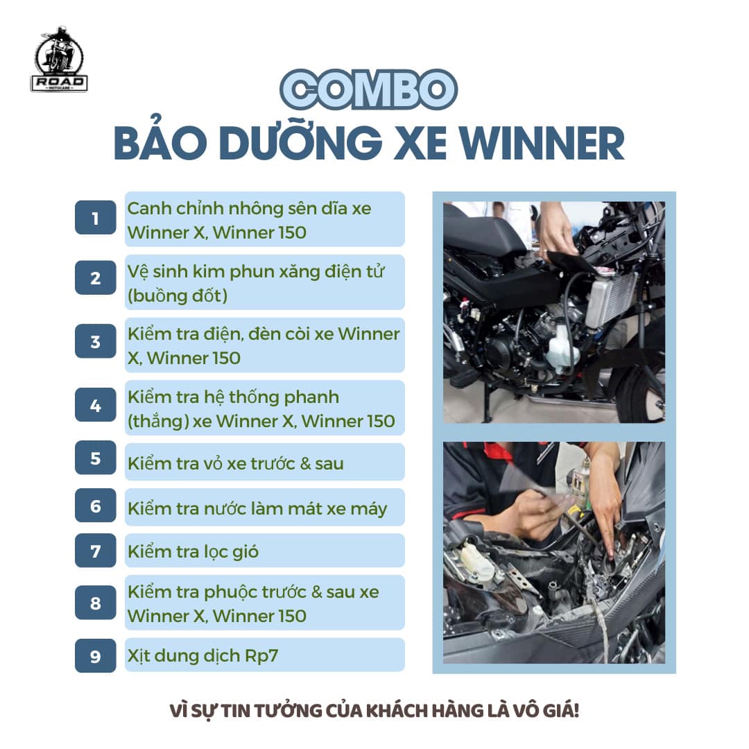 COMBO BẢO DƯỠNG XE WINNER