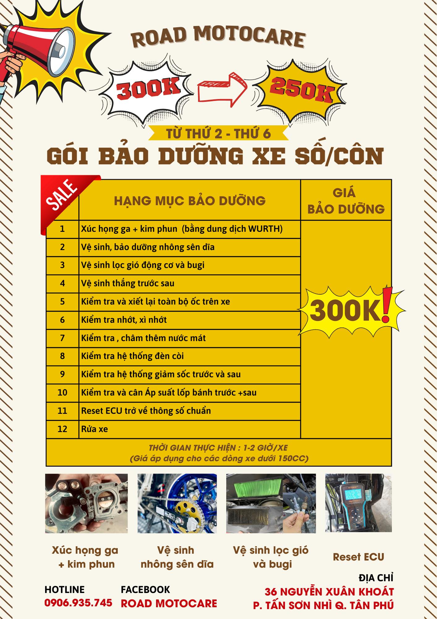 COMBO BẢO DƯỠNG XE HONDA MSX 125-2